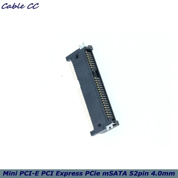 1 бр./мини PCI-E PCI Express PCIe mSATA 52pin 4,0 мм Височина Гнездо на Гнездо Жак Адаптер на Борда на SMT за SSD най-добра Цена