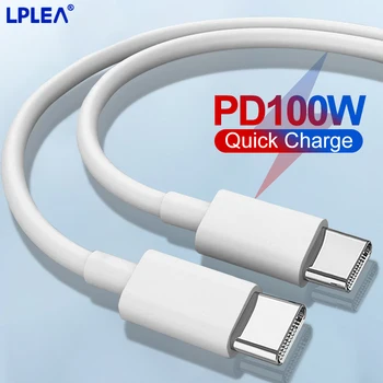 100 W PD USB-C USB Type C Светкавица Кабел Бързо Зарядно За Apple, Samsung, Huawei P30 Xiaomi Линия за Предаване на Данни Адаптер Аксесоари За Телефони