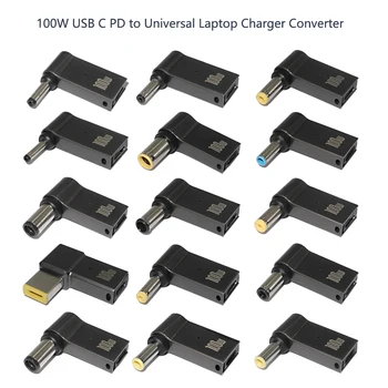 100 W USB Type C към Конектора за захранване на dc Конектор USB C до Адаптер Универсално Захранване за Лаптоп Включете Конвертор за Лаптоп Asus, Dell, Lenovo