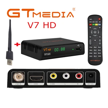10шт GTMEDIA V7 HD S2X Freesat V7s WIFI DVB-S2 HD Youtube PowerVu CCaam Newcamd GTMEDIA V7S сателитен приемник freesat v7s