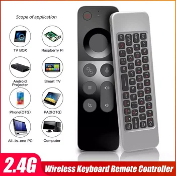 2,4 G Безжична Гласова Въздушна Мишка Дистанционно Управление С Гироскопом Детска Клавиатура За X96 MAX A95X F3 Android TV Box