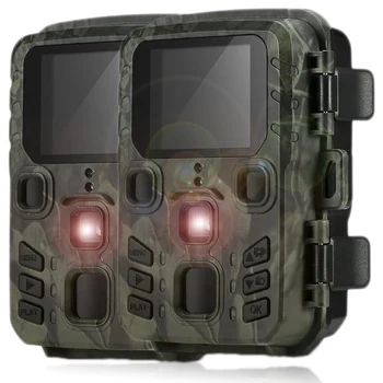 2-Pack Външна Мини-Ловна Камера 20MP 1080P Wild Trail Инфрачервено Нощно Виждане, Активируемая Движение, разузнавателни превозно средство Фотоловушка