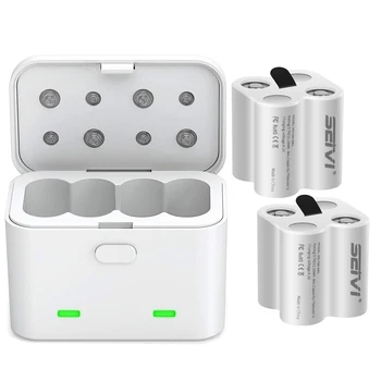 2 пакета със зарядно устройство за акумулаторни батерии Arlo, съвместим с безжична камера сигурност Arlo (VMK3200 / VMC3030 / VMS3330 /3430)