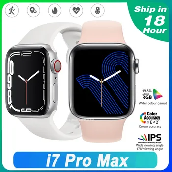 2022 Нов IWO 14 Pro Max Серия 7 i7 Pro Max Smartwatch Bluetooth Фитнес Тракер Смарт Часовници PK W27Pro X8 Max HW7 Smartwatch