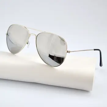 2022 Пилот на Авиационните Слънчеви Очила Мъжки Слънчеви Очила Ретро Класически Сребърни Дамски Слънчеви Очила Мъжки Маркови слънчеви очила в метални рамки козирка