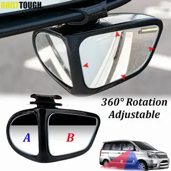 360 Въртене Регулируема Автомобилно Огледало Сляпа Зона Широкоугольное Куполна Огледало За Обратно Виждане Вид На Предното И Задното Колело На Автомобилни Аксесоари