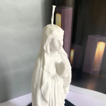 3D Молитва Свещ Силиконова Форма на Дева Мария на Богинята Венера Моделиране на Гипсова Статуя на Производство Ароматерапевтической Свещи ръчно изработени направи си САМ