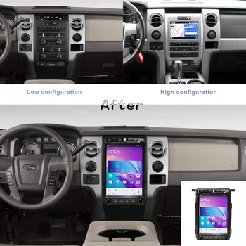 8 + 128 г Android 11 Snapdragon За Главното Устройство За Ford F150 Raptor 2009-2014 Tesla GPS Навигационен Екран Мултимедиен Радиоплеер