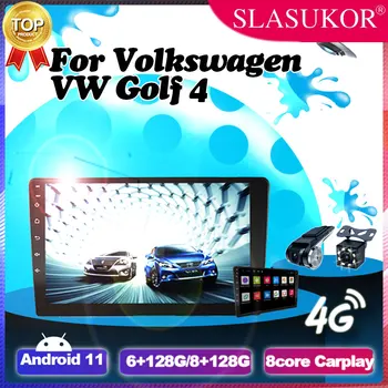 9 Инча Авто Android 11 За Volkswagen VW Golf 4 IV Фен Мултимедиен Плейър GPS Navi Android Авто Стерео Carplay DSP Qualcomm