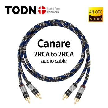 canare 1 двойка RCA аудио кабел с 2 RCA към 2 RCA Кабел за връзка HIFI Стерео 4N OFC Щекер към Штекеру За Усилвател КПР ТЕЛЕВИЗИЯ