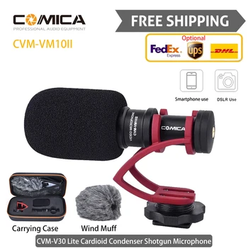 Comica до cvm-VM10II Записывающий Микрофон Кондензаторен DSLR Камера на Смартфон намаляване на шума Студиен Микрофон за видео блог, Видео Интервю на Живо
