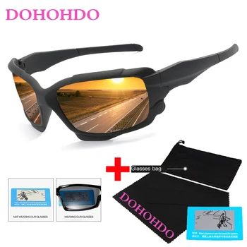 DOHOHDO Унисекс Поляризирани Спортни Очила за Нощно Виждане Мъжки Ретро Мъжки Слънчеви Очила Мъжки Слънчеви Очила HD Модни Марки UV400