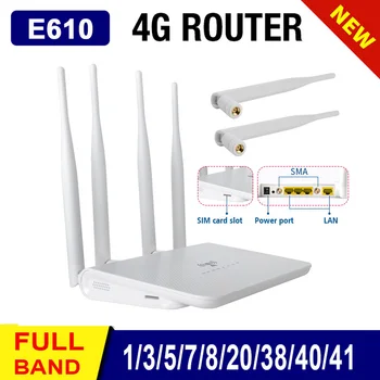 E610 300 Mbit/s 4G Wifi Рутер CPE Отключване на Модема 4g Сим-карта Преносим Портал FDD TDD LTE WCDMA Глобалната мрежа на Точка за Достъп WAN/LAN Порт
