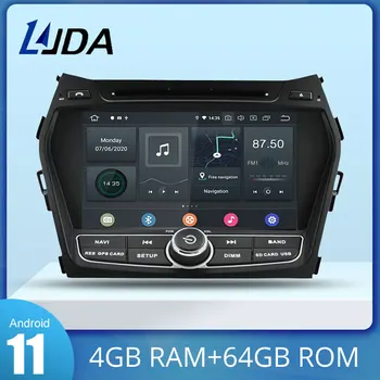 LJDA Android DVD-Player, За Hyundai IX45 SANTA FE 2012 2013 2014 GPS Navi Стерео 2 Din радиото на автомобила 4 г + 64 г Мултимедия DSP