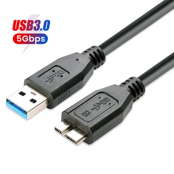 Micro USB B C 3,0 Кабел за Синхронизация на данни с USB 3.0 Кабел за Бърз Пренос на Зарядно Устройство за Samsung S5 Note 3 Кабел за Пренос на Данни на Външен Твърд Диск