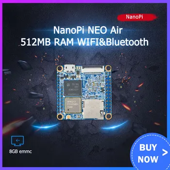 NanoPi НЕО Air 512 MB оперативна памет, Wi-FI и Bluetooth, 8 GB eMMC Allwinner H3 четириядрен процесор Cortex-A7