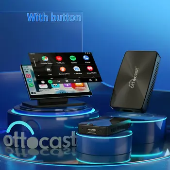 Ottocast USB Dongle Car Play Кабелен до Безжичен Carplay или Android Auto Wifi Bluetooth Автомобилен Мултимедиен Плейър iTunes на Apple Mu