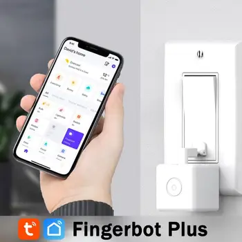 Sasha Smart Fingerbot Plus Бутон Черен, Бял Цвят Безжичен 2.4 G Wi-Fi Натиснете Botton С ПРИЛОЖЕНИЕ 