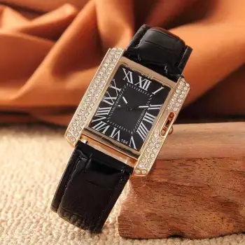 SHSHD Модерни ежедневни дамски часовник на колана си, квадратни кварцови часовници с кристали, Стил, с древните Дамски Часовници zegarek damski