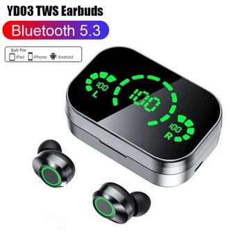 TWS YD03 Air Pro Безжична Bluetooth Слушалка с Микрофон Слушалки 3000 mah Зарядно Устройство, Кутия Fone Bluetooth Слушалки Безжични Слушалки