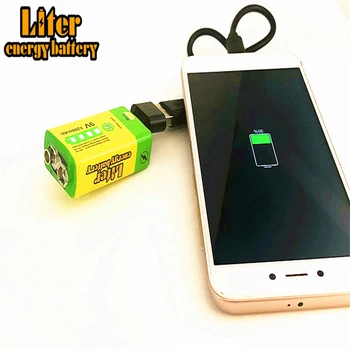 USB 9 В 1200 mah литиева li-po литиево-йонна акумулаторна батерия с кабел micro usb за микрофон играчка Дистанционно Управление KTV