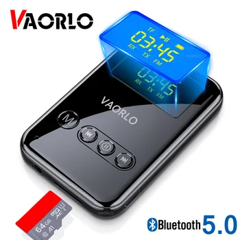 VAORLO Безжичен 4 В 1 Приемник Предавател FM Bluetooth Адаптер 5,0 Прехвърляне на TF Карти за Възпроизвеждане Led Дисплей За Стерео Слушалки