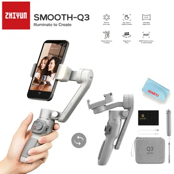 ZHIYUN SMOOTH Q3 3-Аксиален Телефон Gimbal Гъвкав Ръчно Стабилизатор С Пълнеж Подсветка За Смартфон iPhone Xiaomi Huawei Android