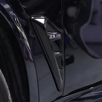 Акула Страничната Решетка Броня Странично отдушник Тампон за BMW X5 G05 2019 2020 2021 ABS Thunder Гил Крило Модифицирана СЕРИЯ M (X5, M)
