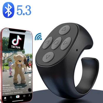 Безжична Bluetooth Tiktok Дистанционно Управление Пръстен Съвместим за iPhone и Android Мобилен Телефон Селфи Снимка Завъртане на Страницата Контролер