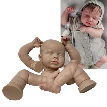 Боядисаната/Неокрашенный Loulou 50 см Колела Твърдо Силикон Bebe Reborn Кукли, Комплекти Реалистични Меки На Допир Кукли, Комплекти Reborn De Corpo Silicone