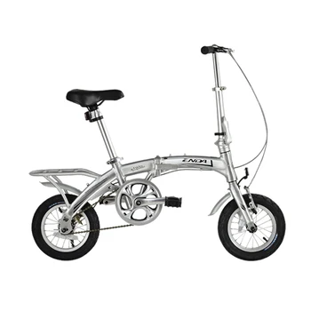 Велосипед 12-инчов сгъваем велосипед от алуминиева сплав, ультралегкий преносим велосипеди за възрастни и деца, мъже и жени, студентски под наем