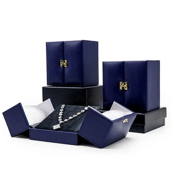 Витрина подарък за съхранение на Бижута в кутията на дисплея пръстени дизайн луксозни Двойни Врати Привесная опаковка опаковка