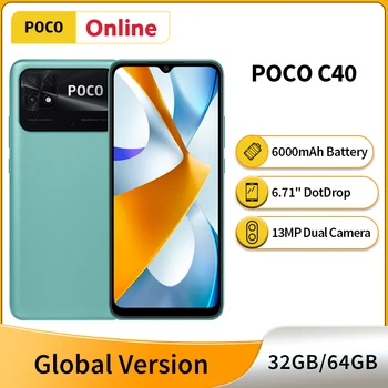Глобалната версия на POCO C40 3 GB 32 GB/4 GB 64 GB Смартфон 6,71 
