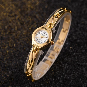 Дамски Часовници на Луксозни висок клас Марка 2022 Златни Малки Прости Елегантни Дамски Гривна Водоустойчив Ежедневни Дамски Ръчни Часовници reloj mujer