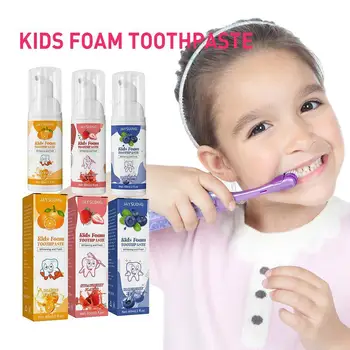 Детски Кремове За Избелване на зъбите, Пенка За Избелване на зъбите, Децата могат да Поглъщат Паста За зъби, Предотвращающую кариес, Хигиенни Грижи, Освежители За уста, препарат за миене на зъбите