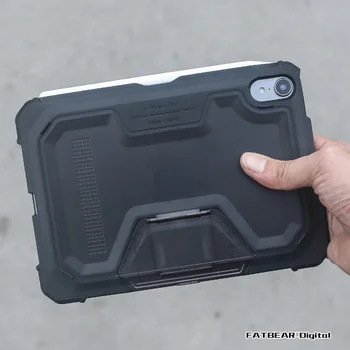 [За Apple iPad mini 6 2021] FATBEAR Тактически военен клас Здрав устойчив на удари броня буфер мека чанта за носене капак