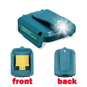 За Makita Батерия Адаптер Двойно USB Зарядно Устройство Конвертор За Makita 14-18 В ADP05 18 В BL1830 BL1840 Батерия С Led Лампа