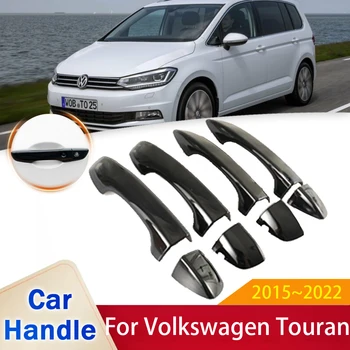 за Volkswagen VW Touran MK2 5T 2015 2016 2017 2018 2019 2020 2021 2022 Лъскава Черна Капачка на Дръжката на Вратата, Стикери на Автомобилни Аксесоари