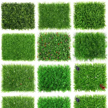 Изкуствена Стена Растения Миланската Тревата Евкалипт Зелено Растение Фон На Стената Сватбена Украса На Дома Пластмасови Фалшив Трева Цвете Екран