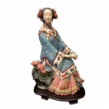 Керамични Китайски Начало Декор На Аксесоари За Подарък Класическа Фигурка Момичета Статуетка На Красиви Жени Статуя Дама Изкуство, Скулптура Маса Занаят