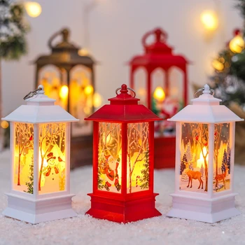 Коледен Фенер Светлина Забавни Коледни Декорации за Дома 2022 Навидад Коледно Дърво Украса, Коледни Подаръци, Нова Година 2023