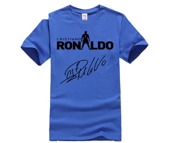 Кристиано Роналдо Подписа Cr7 Tee Готини Тениски за Мъже с кръгло деколте Модни тениски Фенове Подарък