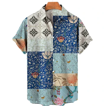 Летни Хавайски Ризи Мъжки Топ Sunset Beach Wind Риза Унисекс Модни И Ежедневни Риза С Къс Ръкав Свободни Удобни Дишащи Блузи