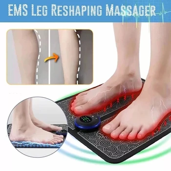 Масажор За Крака Машина Терапия Масаж на Краката Мат EMS Електрически Масаж на Краката Преносим USB Зареждане на Импулсен Апарат За Физиотерапия Краката