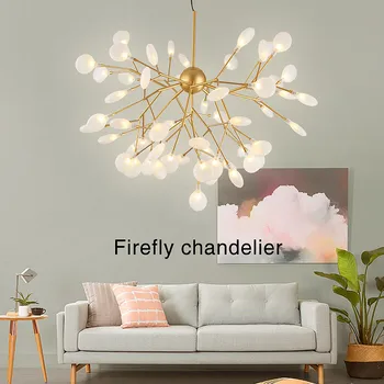 Модерен firefly Led Полилей Осветление стилна разклонение на дърво полилей, крушка За Дневна Спалня Закрит Лампа Лампа S