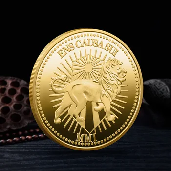 Монета на Богинята Позлатени Сувенири и Подаръци, Украшения за Дома Лъв Креативен Подарък Възпоменателна Монета