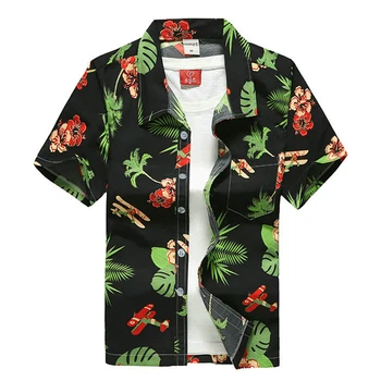 Мъжка Лятна Плажна Хавайска Риза 2019, Брандираната Риза С Къс Ръкав, По-Големи Размери, Ризи С Цветен Модел, Мъжки Ежедневни Празнична Дрехи За Почивка, Camisas