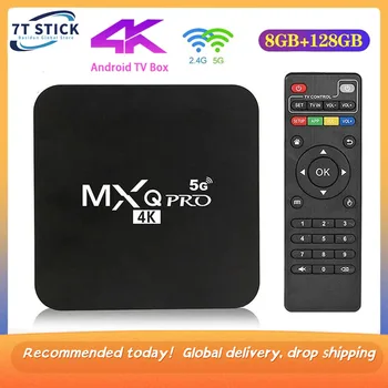 НОВ 2022 Android Smart TV Box MXQ PRO 3D 4K 905 RK3228 Видео Кутия Комплект Поддръжка на 4K 8 + GB 128 GB телеприставка Android TV Box