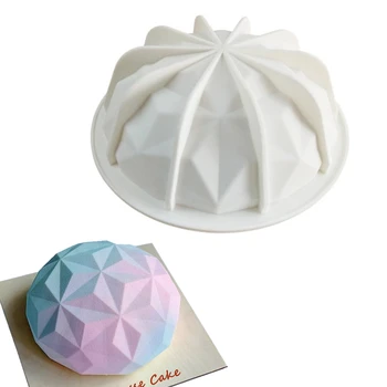Новата 3D Силиконова Форма за Торта, Diamond Мус, Десерт, Силиконови Форми за Торта, Шифоновые Форми за Печене, за Сватба, за Рожден Ден