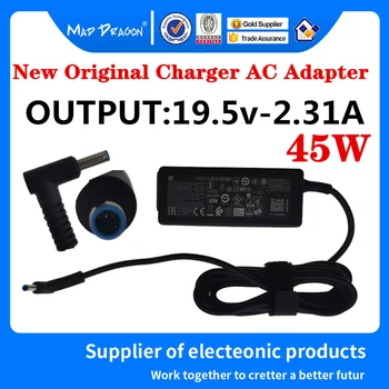 Ново Оригинално зарядно кабел за адаптер на HP мощност 45 W (само за съединител със сини връх) L25296-003 741727-001 TPN-DA16 R-41013153